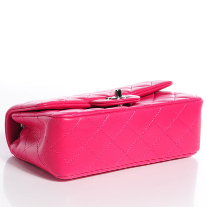 Chanel Lambskin Quilted Mini Flap Dark Pink 4 of 10