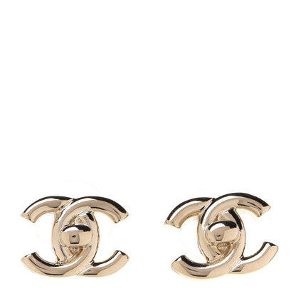 Chanel Metal CC Turnlock Earrings Gold 1 of 5
