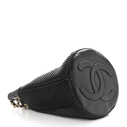Chanel Lambskin Chevron Drawstring Bag Black 4 of 10