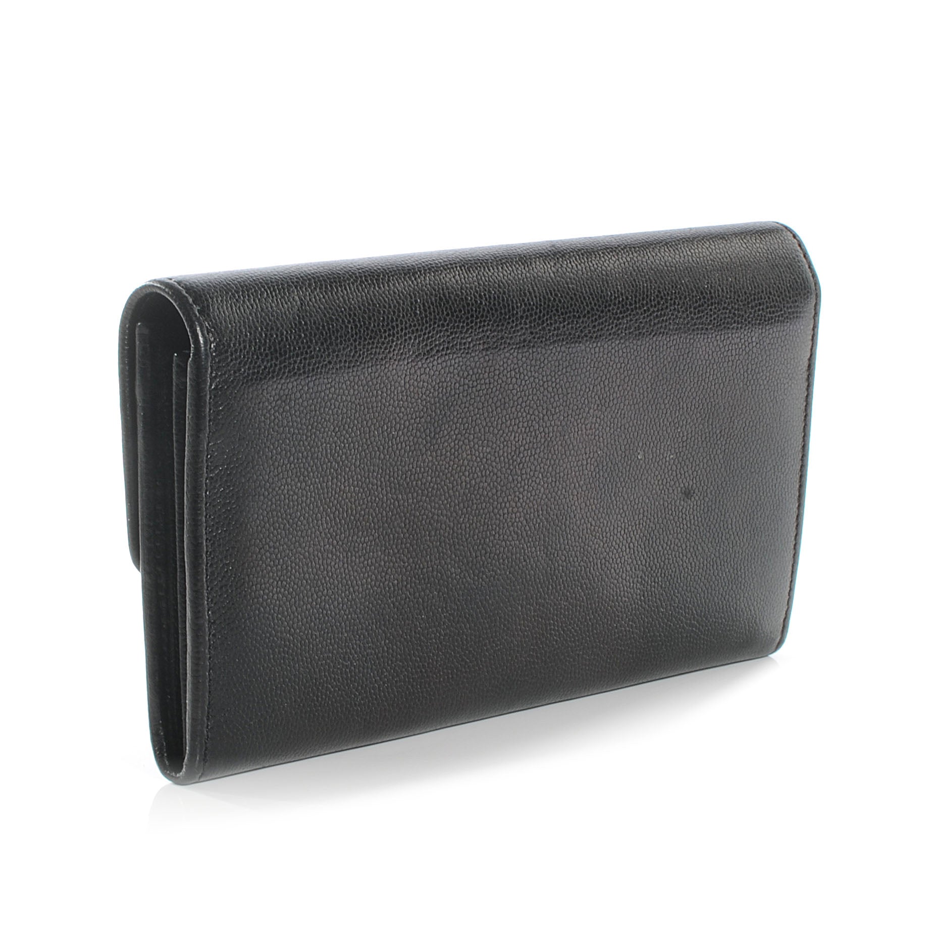 Chanel Caviar Sevruga Large Gusset Flap Wallet Black 3 of 7