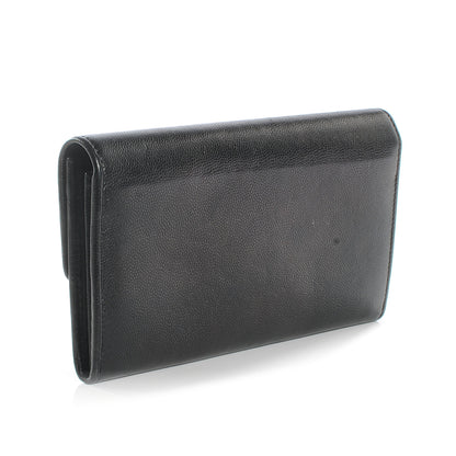 Chanel Caviar Sevruga Large Gusset Flap Wallet Black 3 of 7