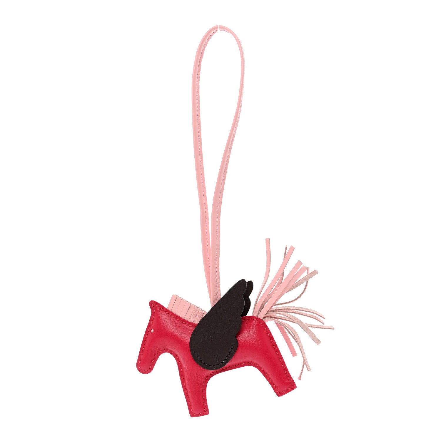 Hermes Milo Lambskin Grigri Rodeo Pegase Horse Bag Charm PM Framboise Rose Sakura Rouge Sellier 1 of 5