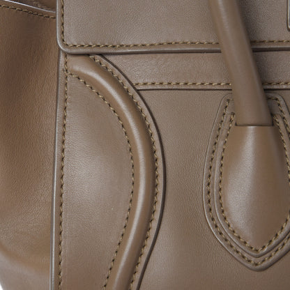 Celine Smooth Calfskin Mini Luggage Taupe 10 of 14