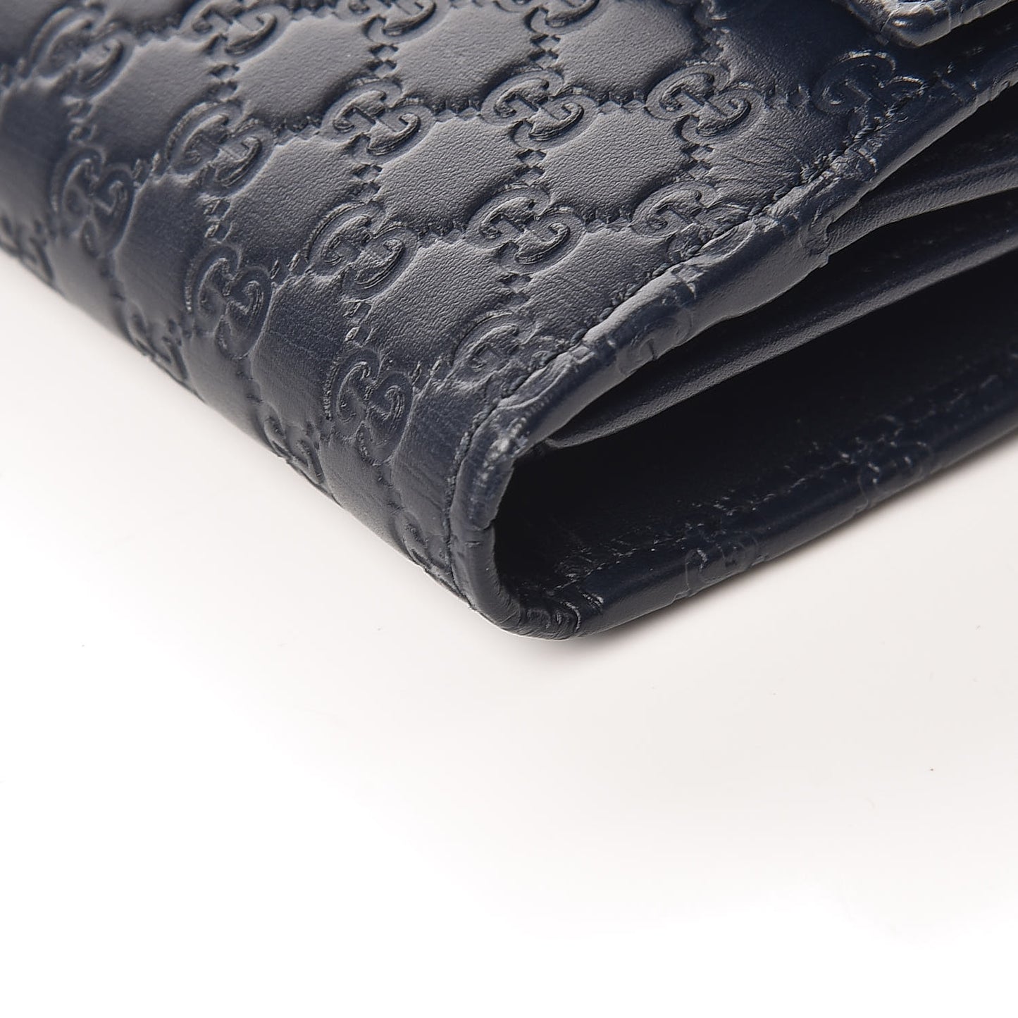 Microguccissima Continental Flap Wallet Navy