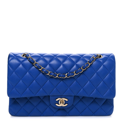 Chanel Lambskin Quilted Medium Double Flap Blue 1 of 10