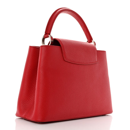 Louis Vuitton Taurillon Capucines PM Rubis 2 of 12