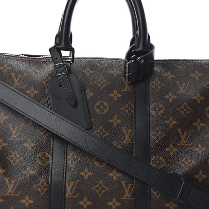 Louis Vuitton Monogram Macassar Keepall Bandouliere 45 7 of 9