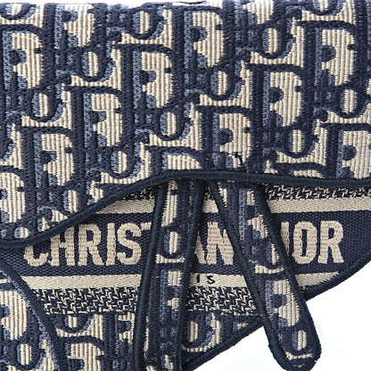 Christian Dior Oblique Saddle Belt Bag Blue 7 of 9