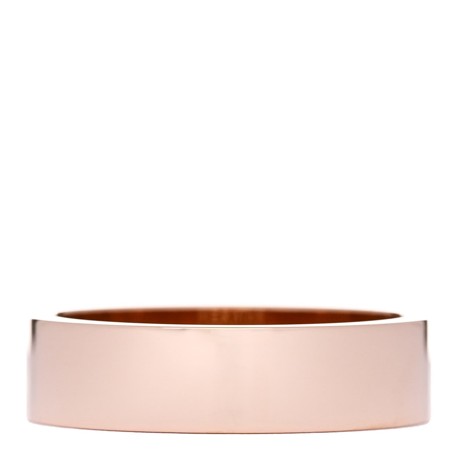 Hermes 18K Rose Gold Diamond PM Kelly Ring 52 6 3 of 5