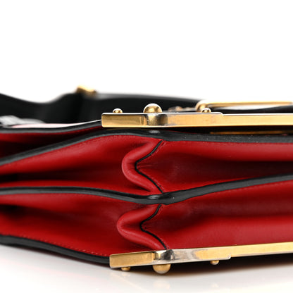 Prada City Calfskin Saffiano Cahier Bag Fuoco Black 8 of 17