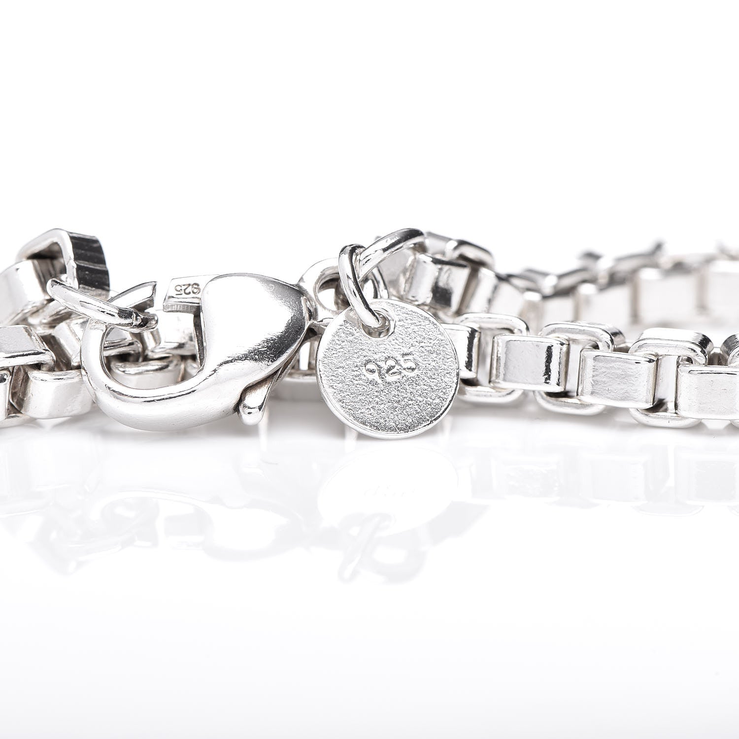Tiffany Sterling Silver 4mm Venetian Link Bracelet 5 of 6