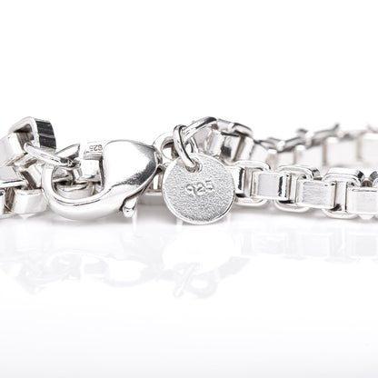 Tiffany Sterling Silver 4mm Venetian Link Bracelet 5 of 6