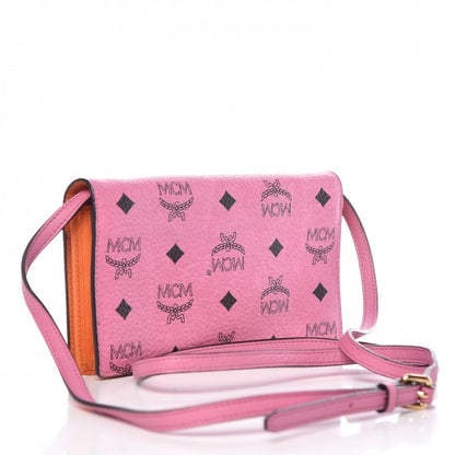 MCM Visetos Crossbody Wallet Pink 3 of 6