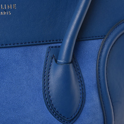 Celine Smooth Calfskin Suede Mini Luggage Royal Blue 17 of 19