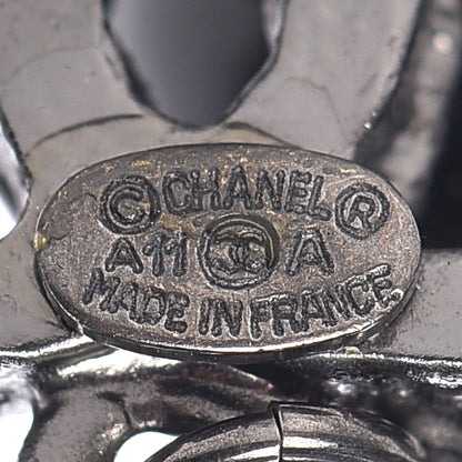 Chanel Ruthenium CC Bead Drop Earrings Black 4 of 4