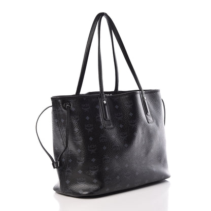MCM Visetos Medium Liz Reversible Shopper Tote Black 6 of 22