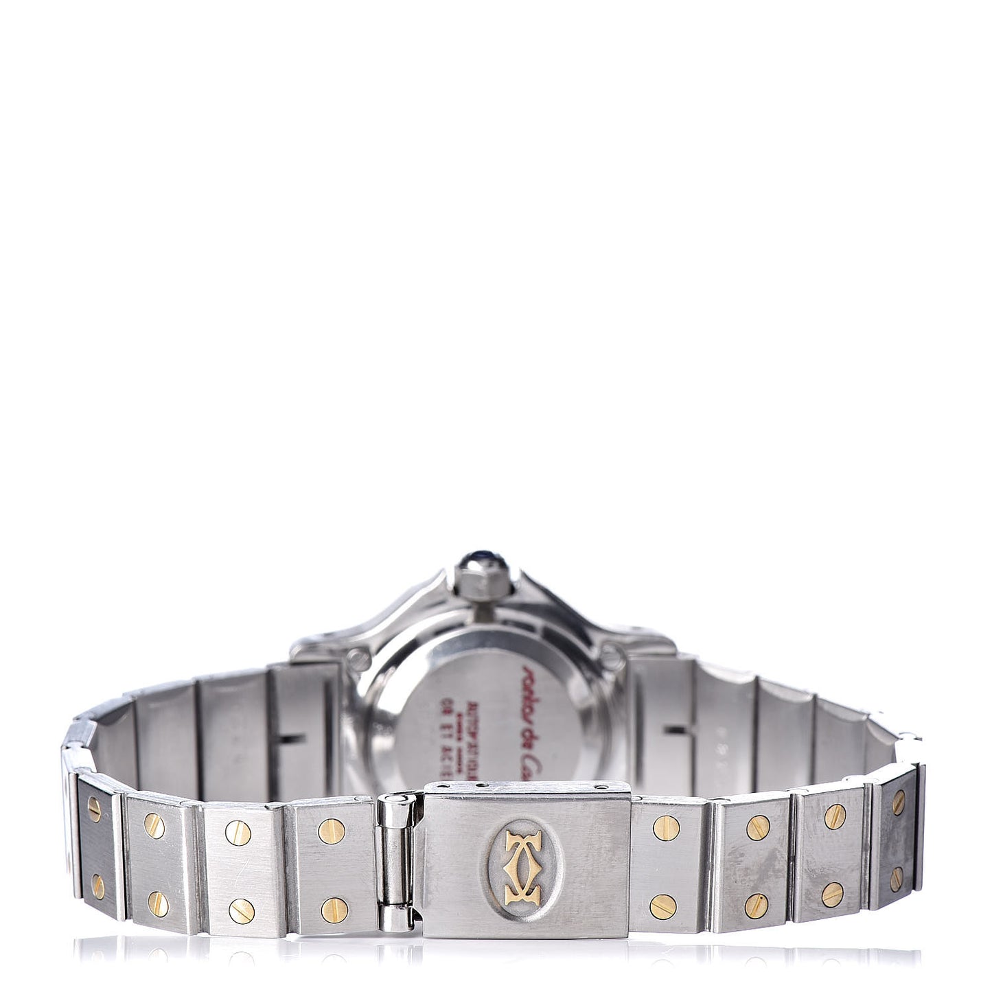 Stainless Steel 18K Yellow Gold 25mm Santos Octagon Automatic Watch
