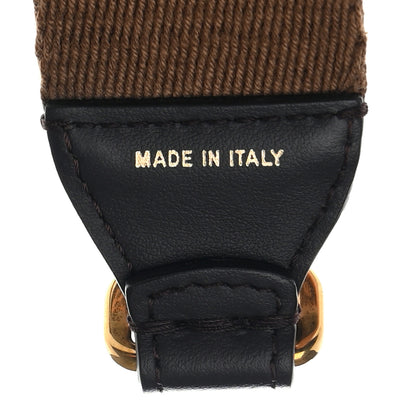 Fendi Ribbon Vitello Century FF 1974 Flat Studded Strap You Fango Marrone Ebano 4 of 5