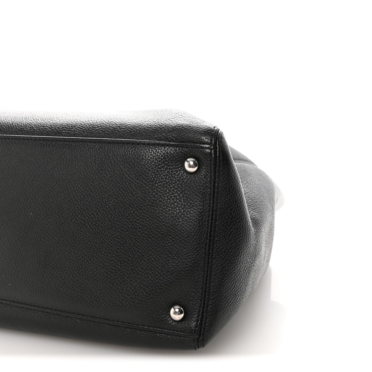 Calfskin Cerf Executive Shopper Tote Black