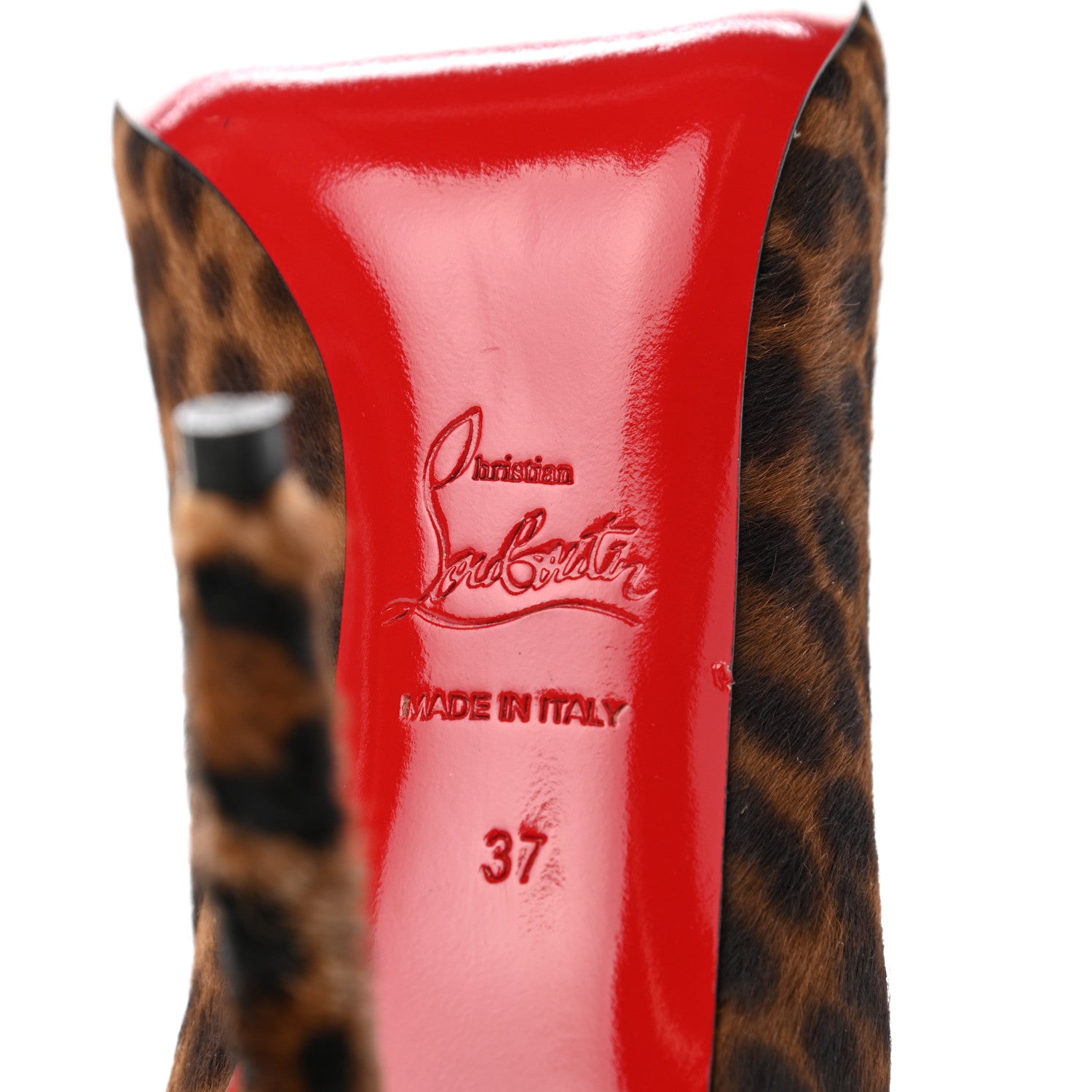 Christian Louboutin Veau Velours Pigalle Follies 100 Pumps 37 Leopard 6 of 8
