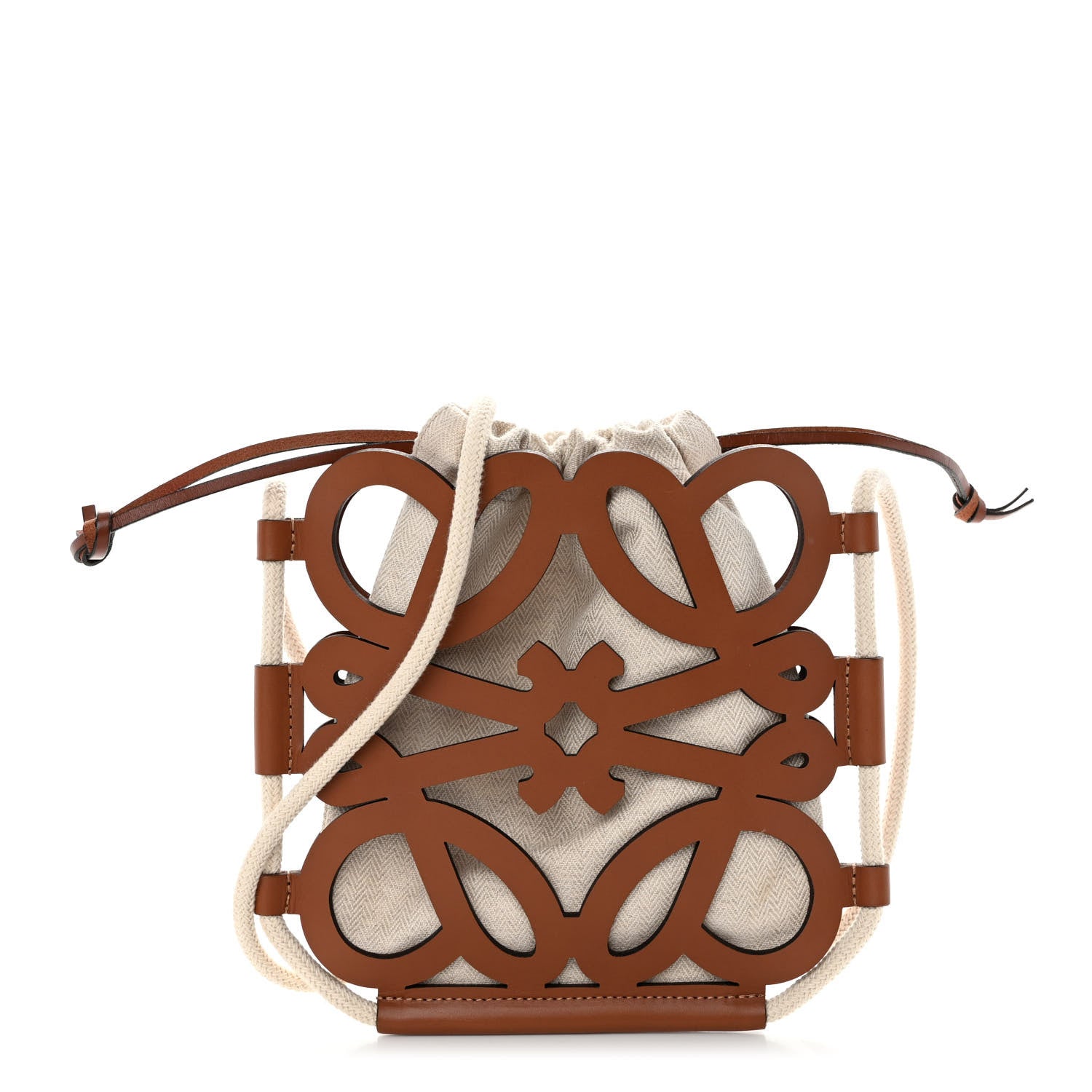 Loewe Smooth Calfskin Small Anagram Cutout Tote Tan Beige 1 of 10