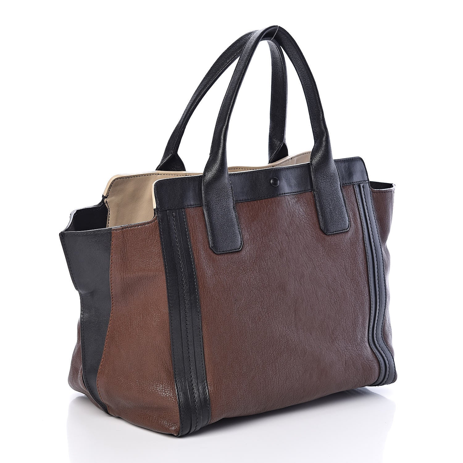 Chloe Calfskin Small Alison East West Tote Coffee Shot 3 of 9