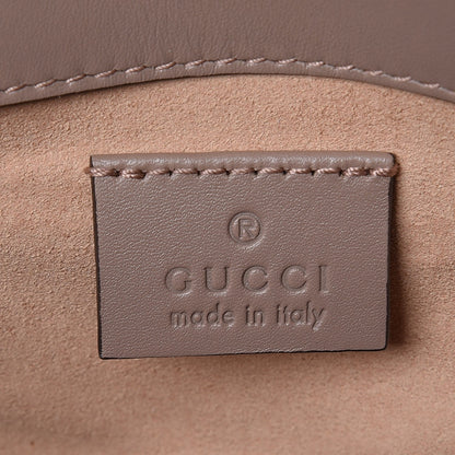 Gucci Calfskin Matelasse Super Mini GG Marmont Shoulder Bag Porcelain Rose 6 of 8