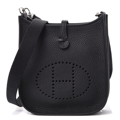 Hermes Taurillon Clemence Evelyne TPM Black 1 of 8