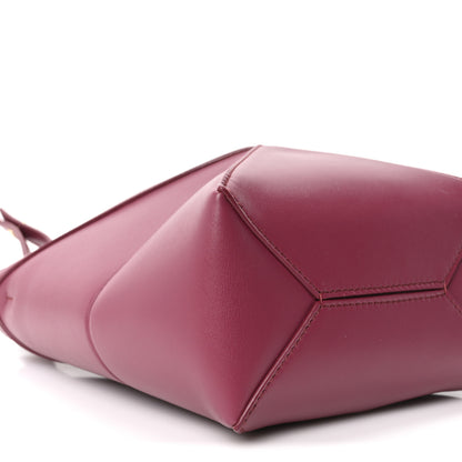 Loewe Shiny Calfskin Mini Puzzle Fold Tote Dark Burgundy 7 of 8