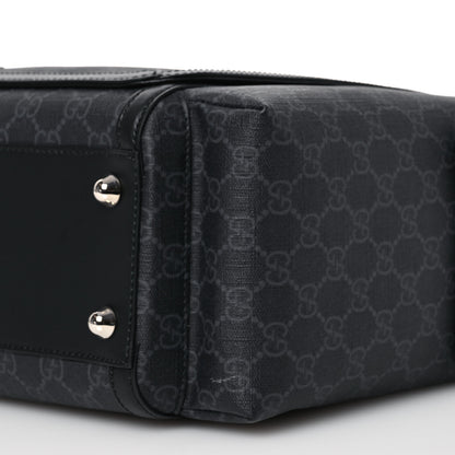 Gucci GG Supreme Monogram Web Messenger Diaper Bag Black Grey 10 of 17