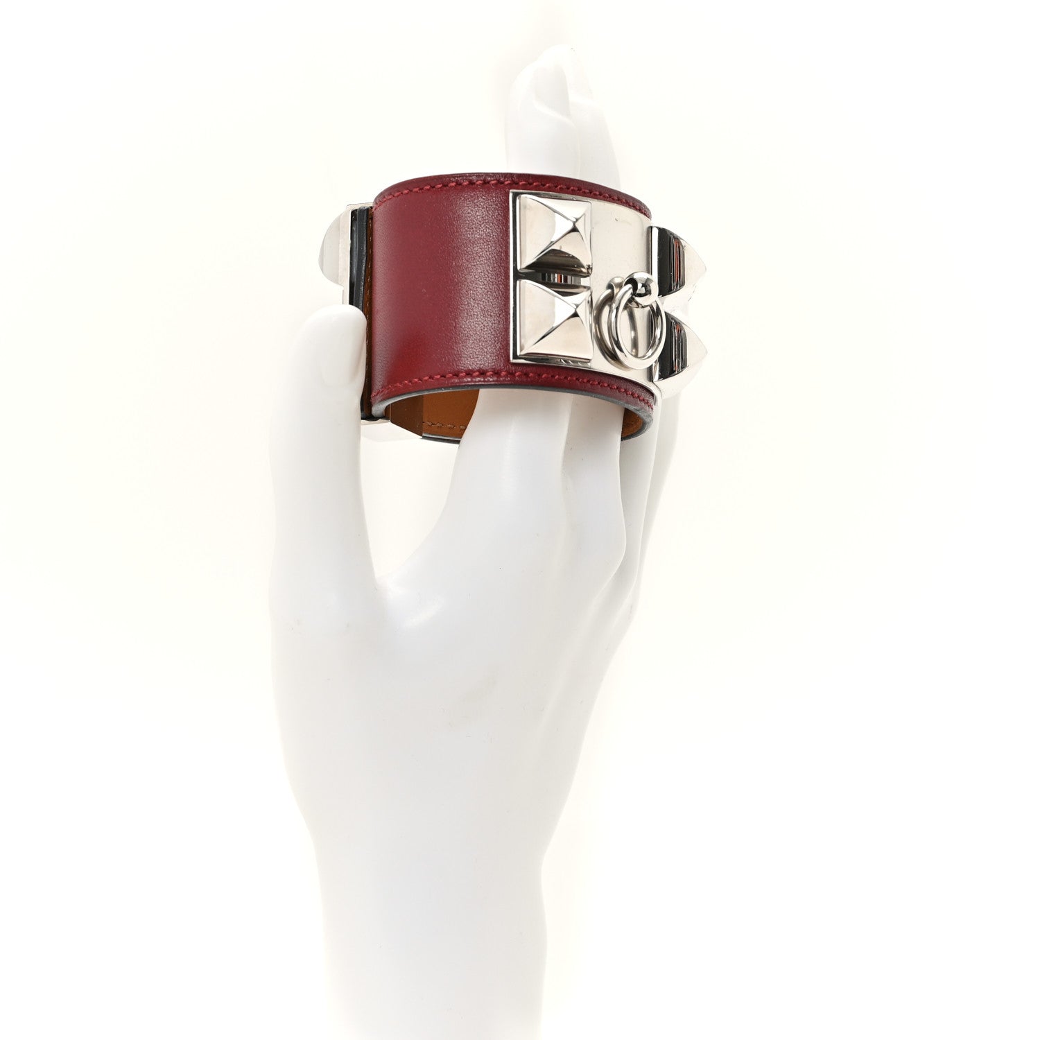 Hermes Box Collier De Chien CDC Bracelet S Rouge H 2 of 5