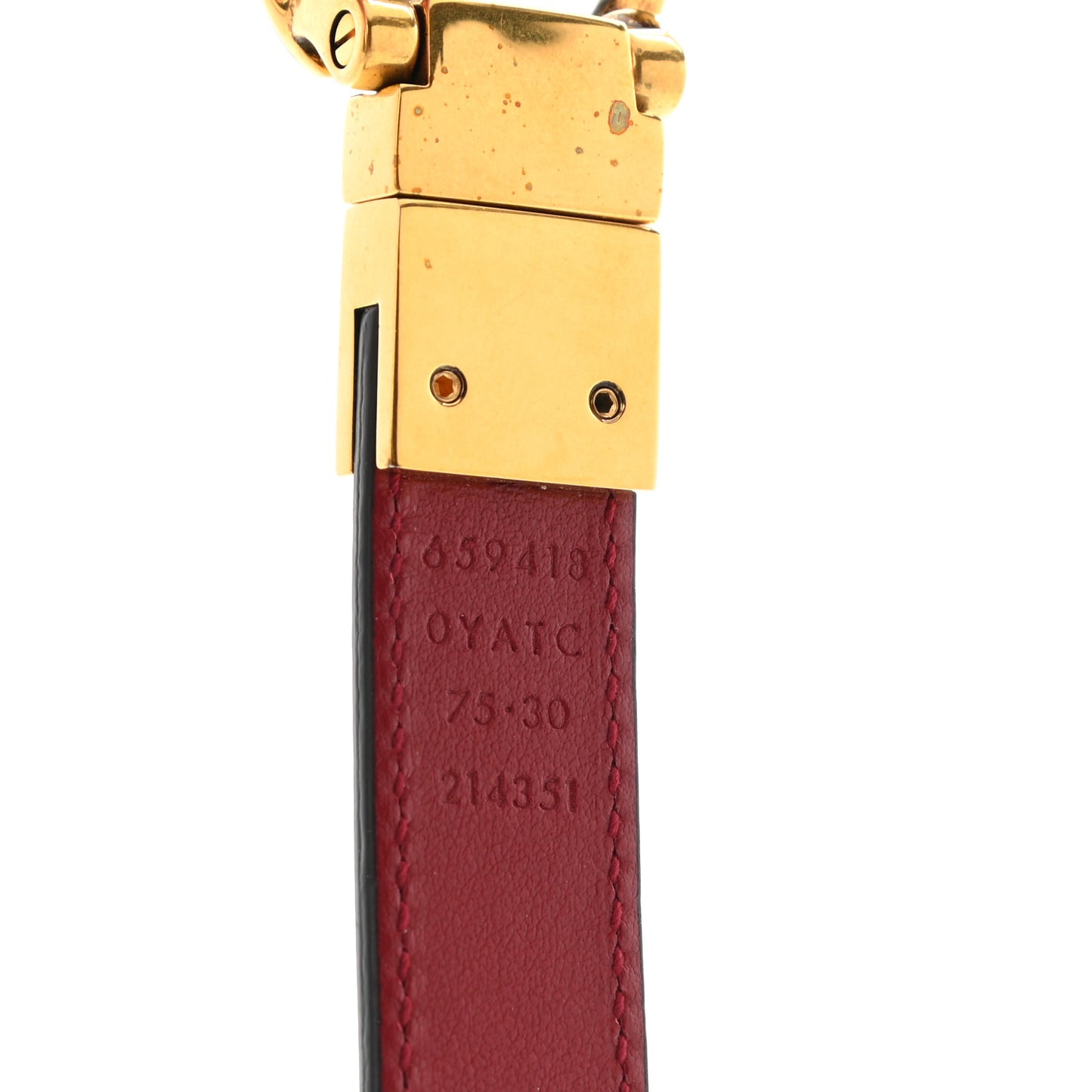 Plutone Calfskin Double G Reversible 20mm Belt 75 30 Black Red