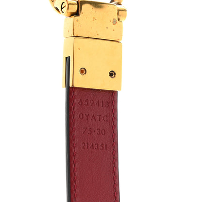 Gucci Plutone Calfskin Double G Reversible 20mm Belt 75 30 Black Red 4 of 6