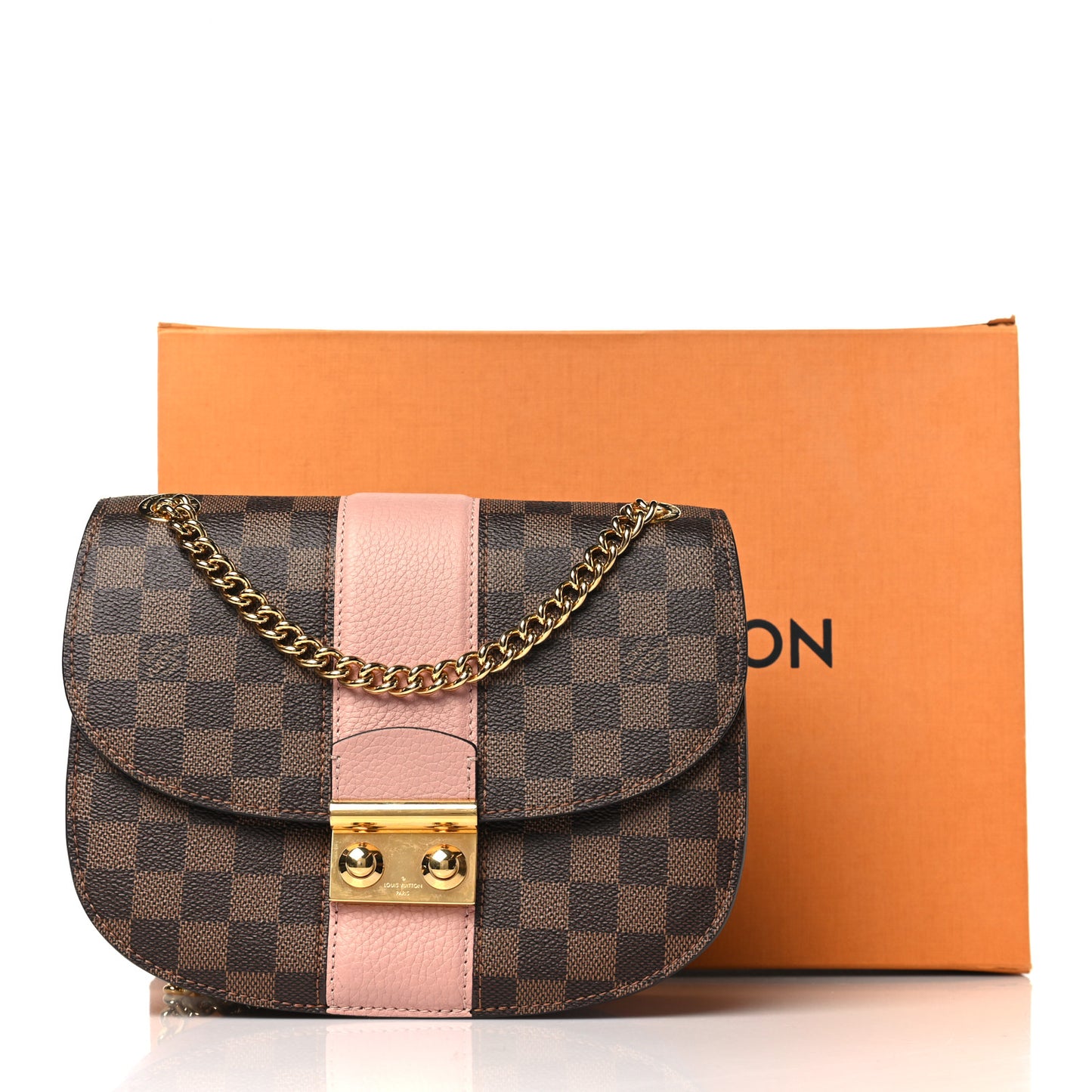 Damier Ebene Cuir Taurillon Wight Magnolia