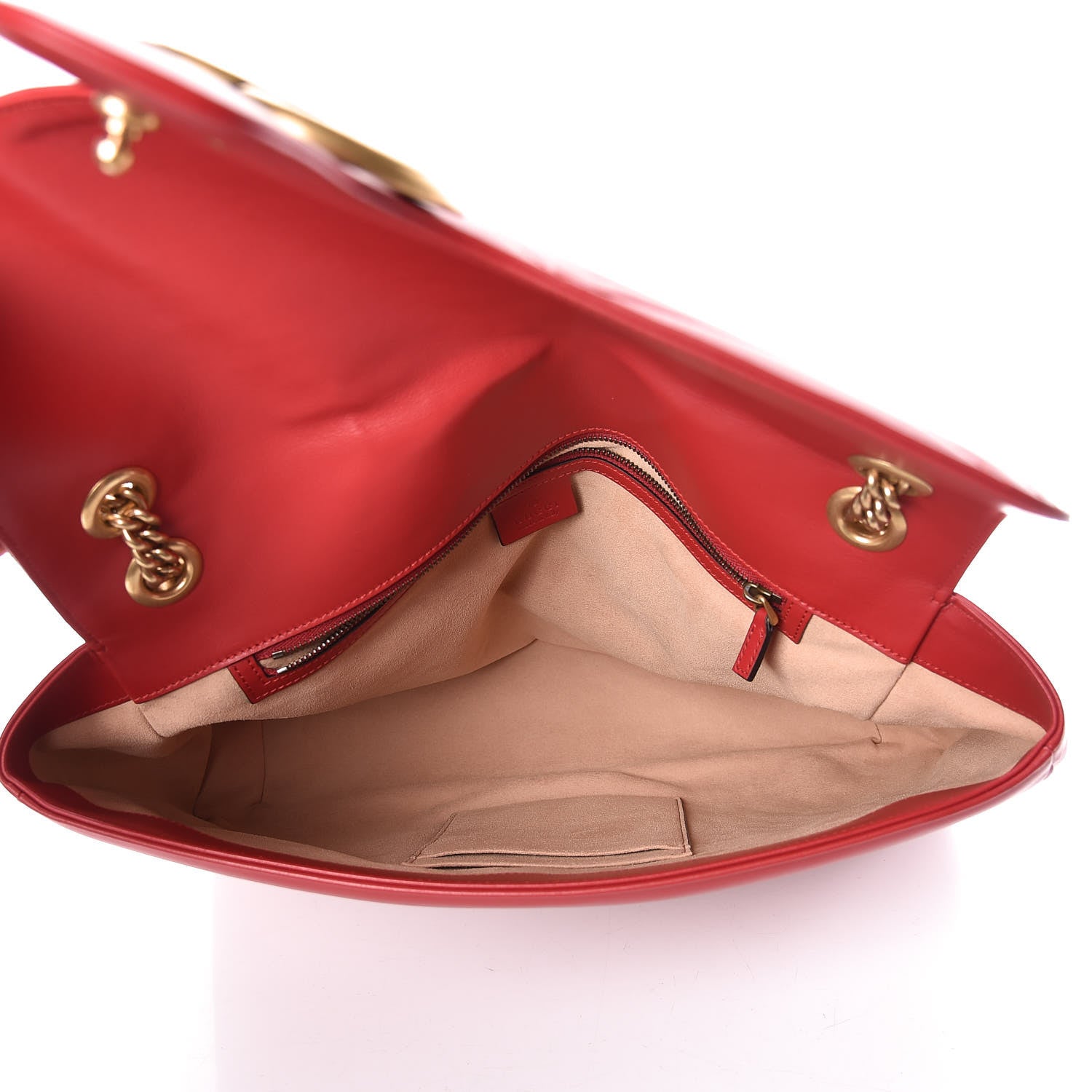 Gucci Calfskin Matelasse Large GG Marmont Shoulder Bag Hibiscus Red 7 of 9