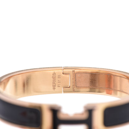 Hermes Enamel Narrow Clic Clac H Bracelet PM Black 4 of 4