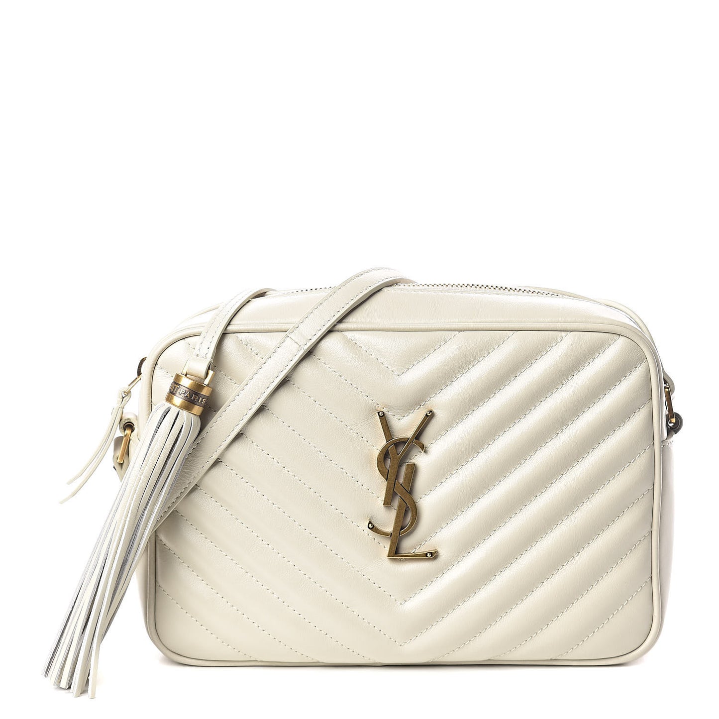 Calfskin Matelasse Monogram Lou Camera Bag Crema Soft