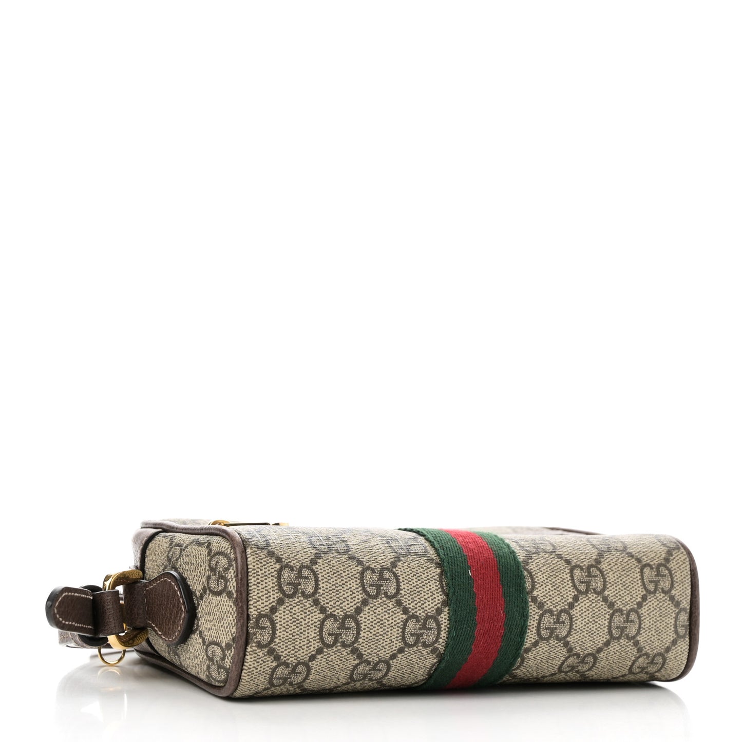 GG Supreme Monogram Web Mini Ophidia Shoulder Bag Brown