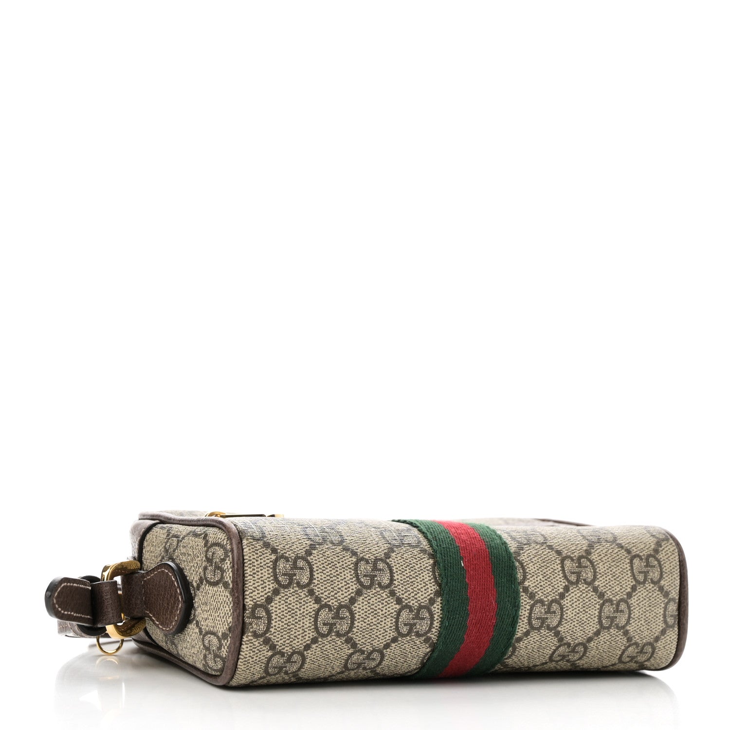 Gucci GG Supreme Monogram Web Mini Ophidia Shoulder Bag Brown 4 of 10