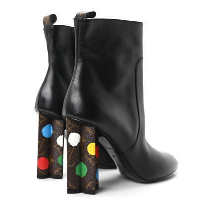 Louis Vuitton LV X YK Calfskin Monogram Silhouette Ankle Boots 38 Black 5 of 9