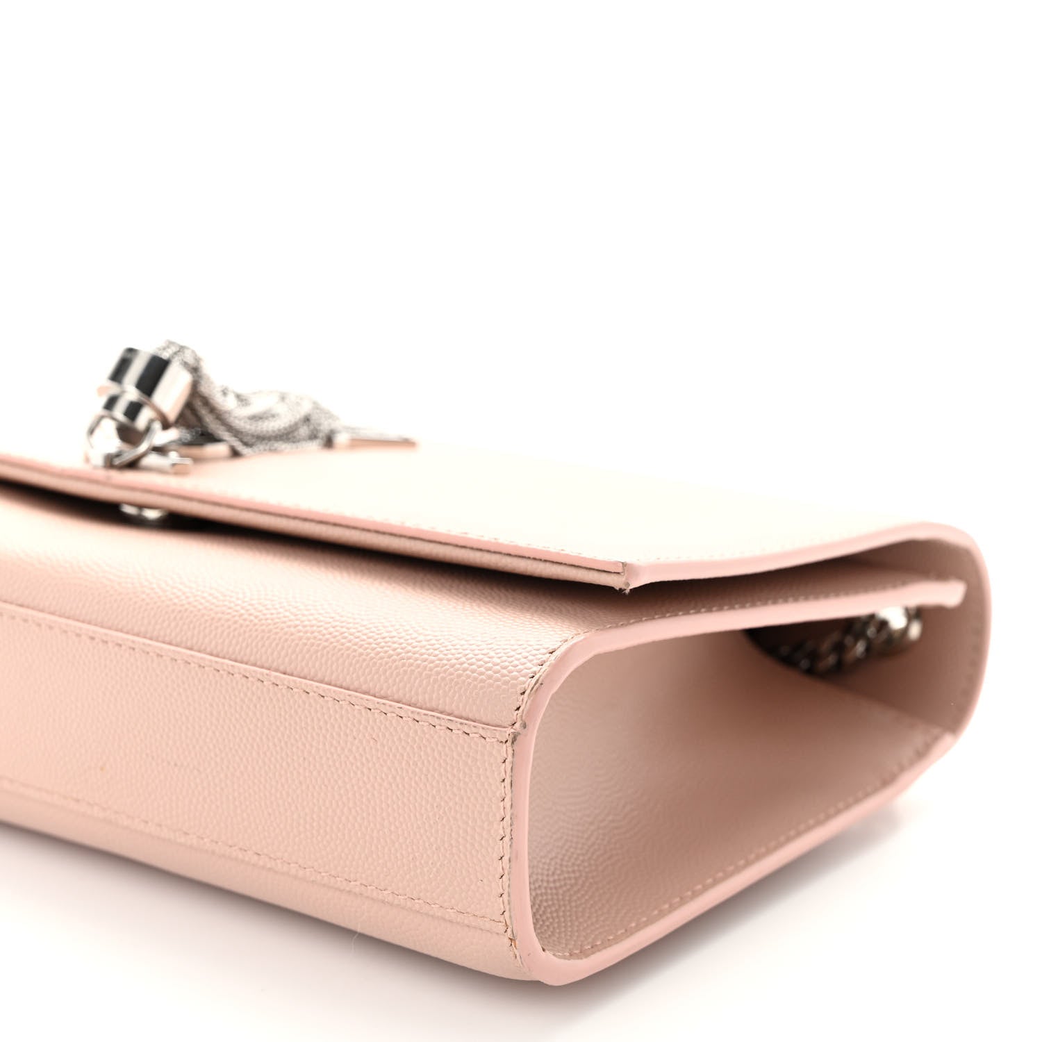 Saint Laurent Grain De Poudre Medium Classic Monogram Kate Tassel Satchel Pale Blush 10 of 11