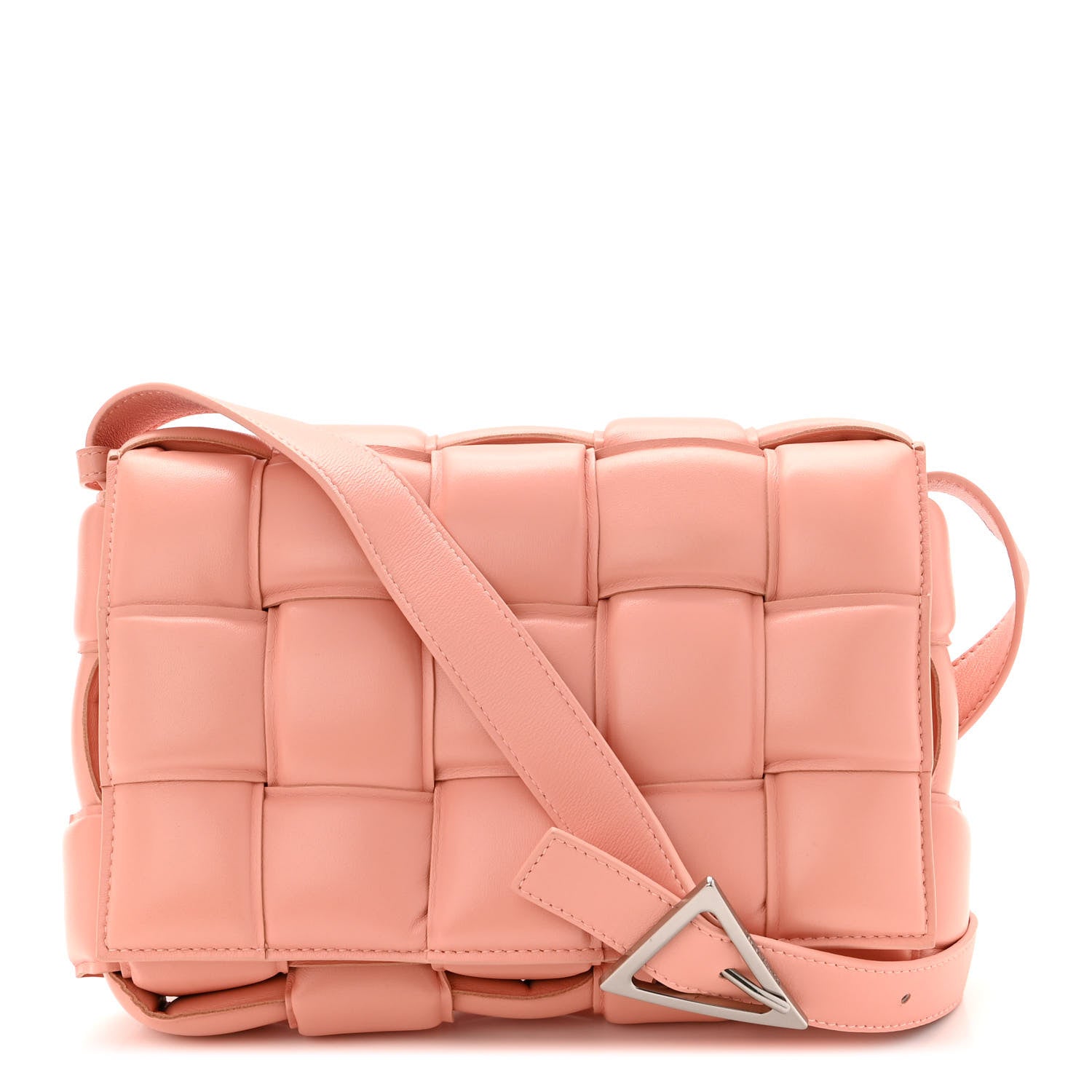 Bottega Veneta Nappa Maxi Intreccio Padded Cassette Crossbody Bag Peachy 1 of 10