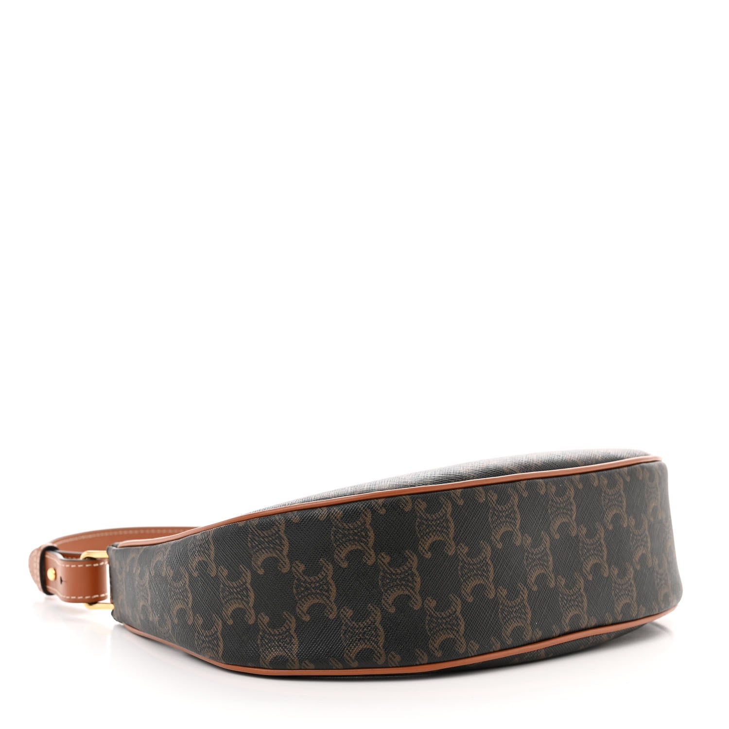 Celine Triomphe Canvas Calfskin Ava Shoulder Bag Tan 5 of 10