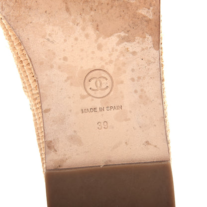 Chanel Lambskin Grosgrain CC Espadrilles 39 Grey Black 9 of 11