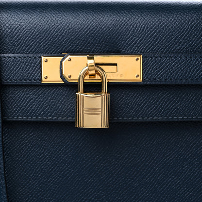 Hermes Courchevel Kelly Sellier 32 Bleu Indigo 15 of 16