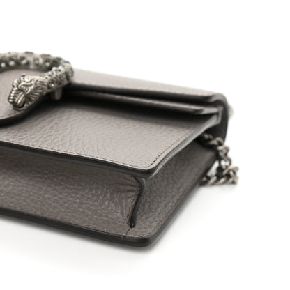 Gucci Dollar Calfskin Crystal Super Mini Dionysus Shoulder Bag Dusty Grey Black Diamond 7 of 7