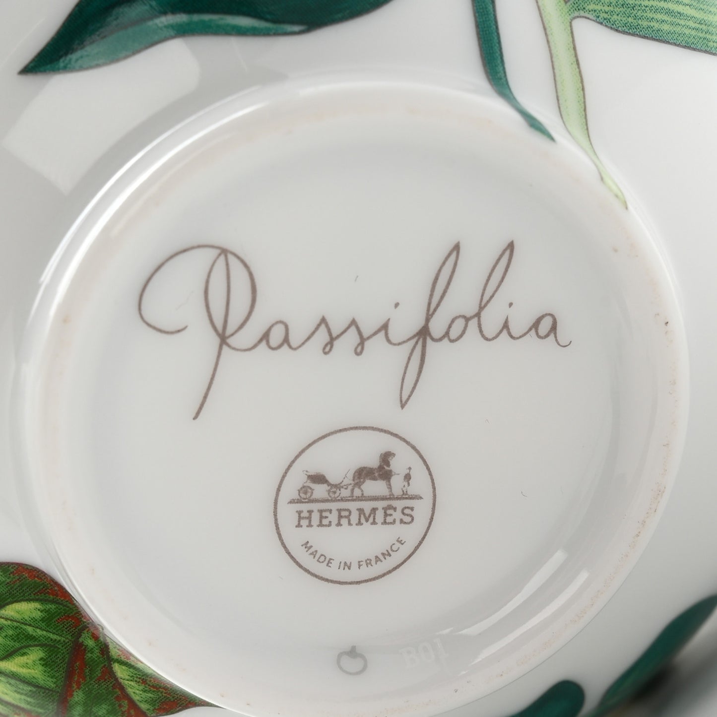 Porcelain Passifolia Tea Cup And Saucer Set Of 2