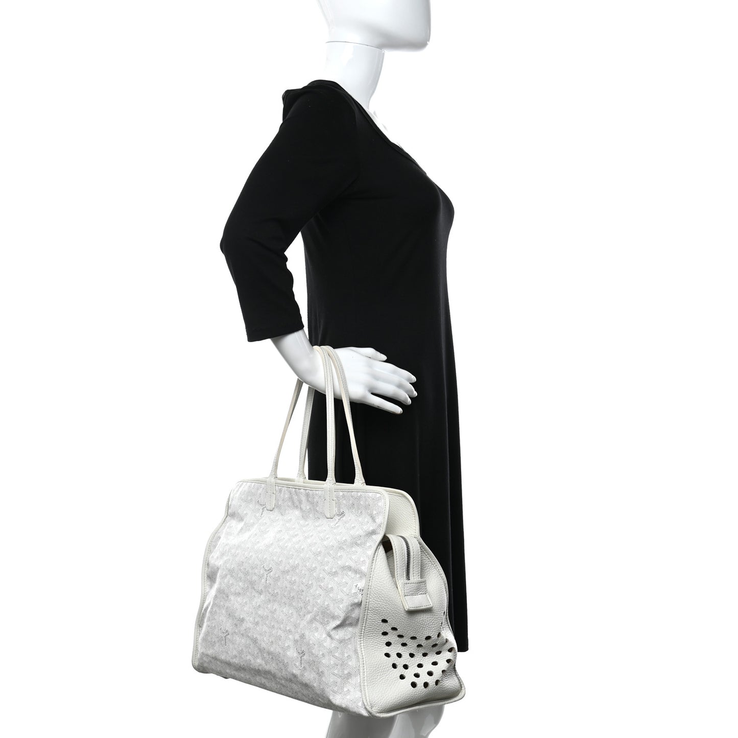 Goyardine Sac Hardy Pet Carrier PM White