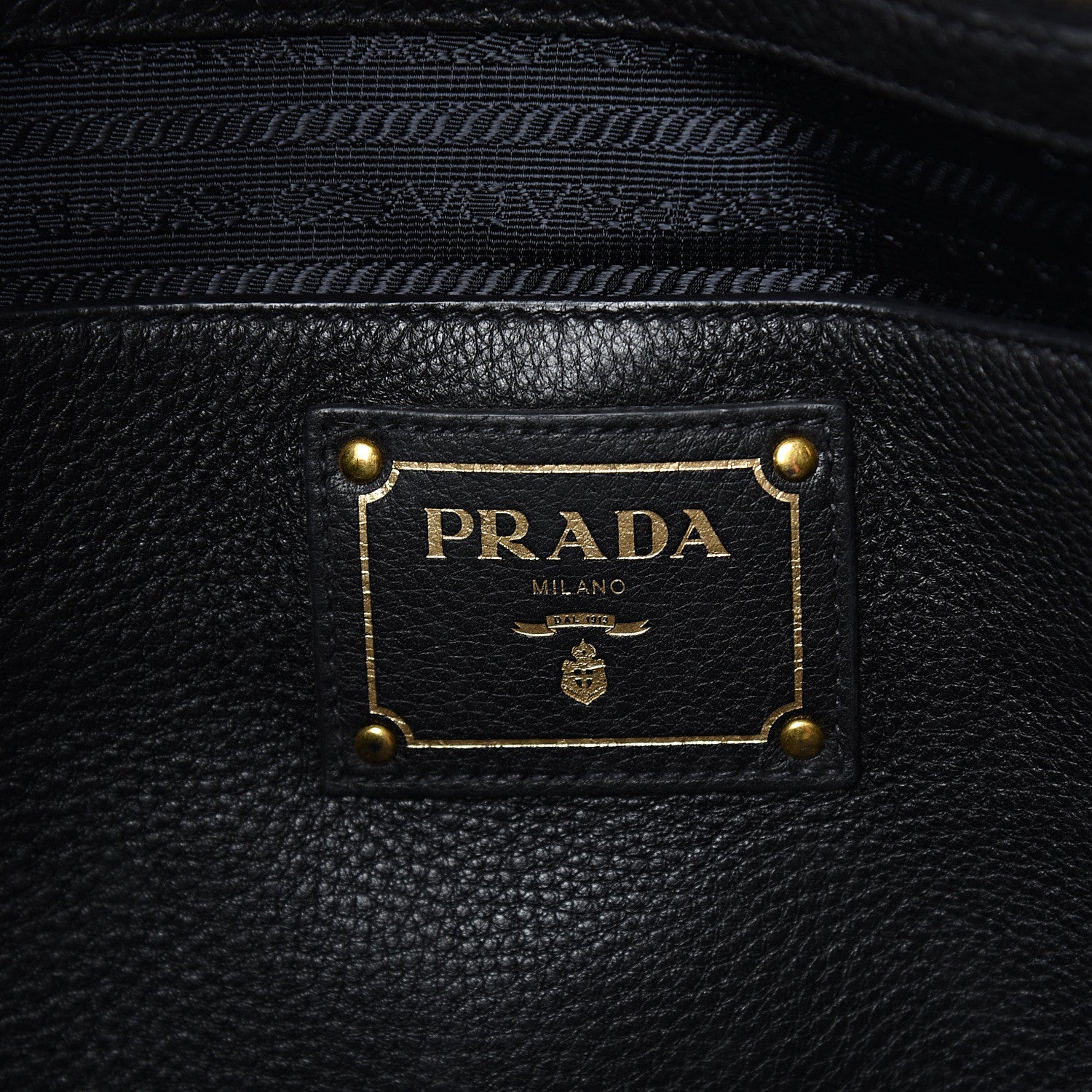 Prada Vitello Daino Side Zip Tote Black 5 of 9