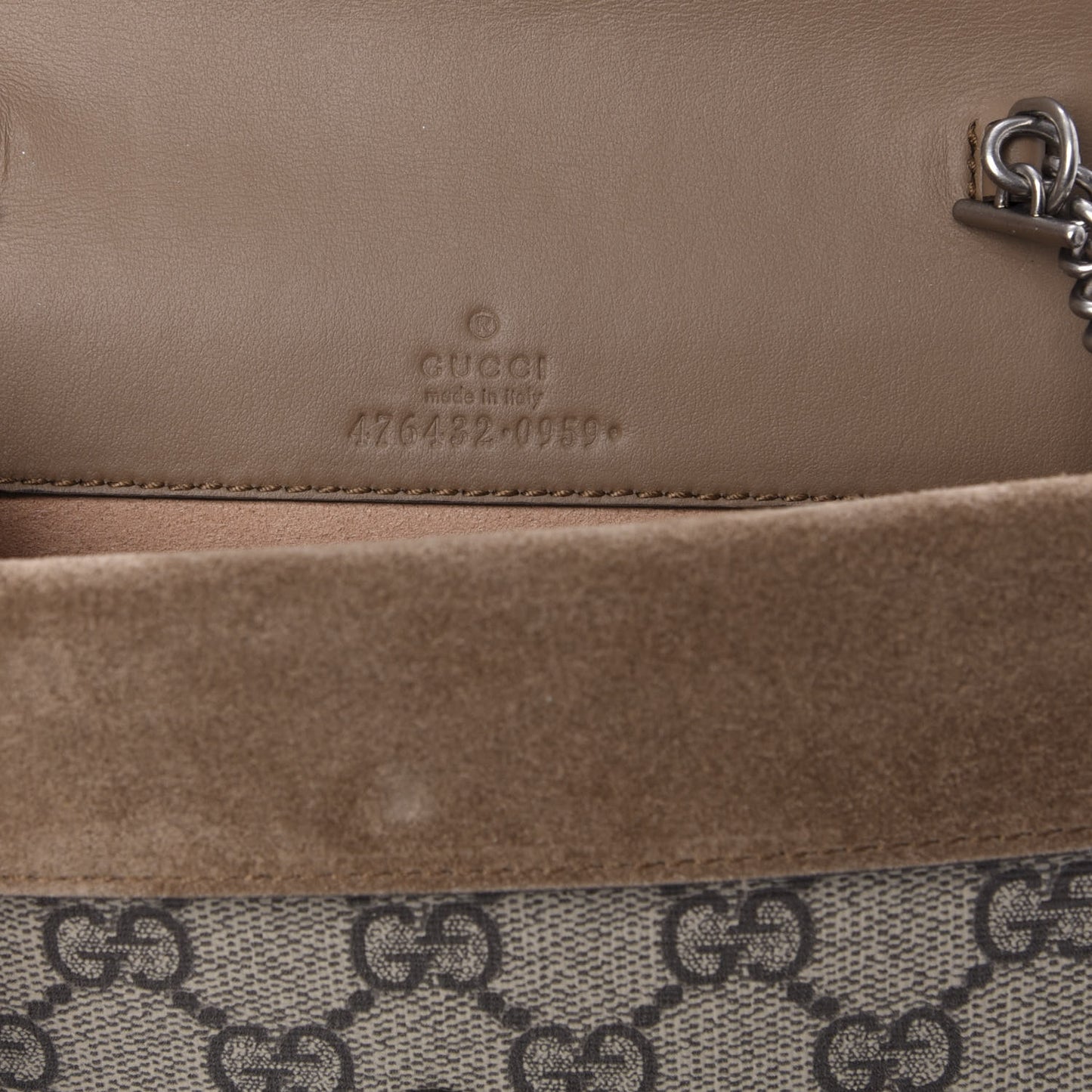 GG Supreme Monogram Super Mini Dionysus Shoulder Bag Taupe